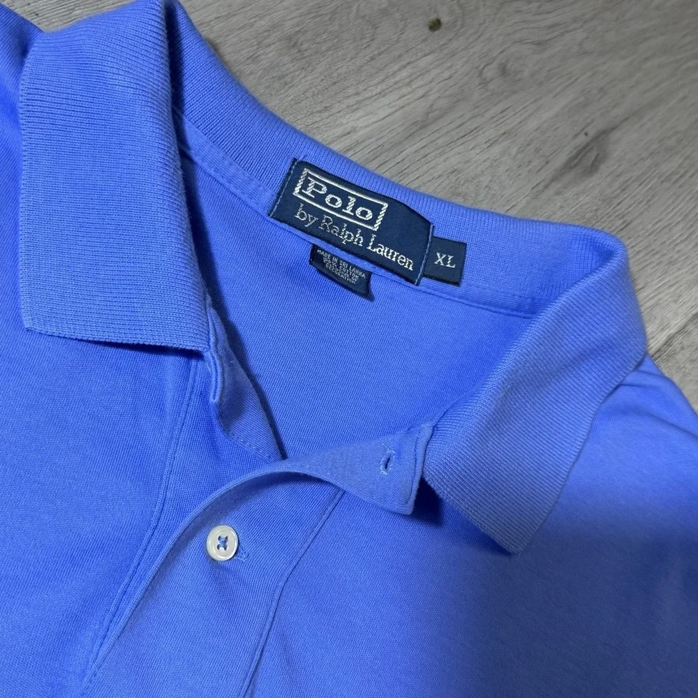 Polo Ralph Lauren Polo Shirt XL Blue Yellow Pony Short Sleeve Golf Preppy